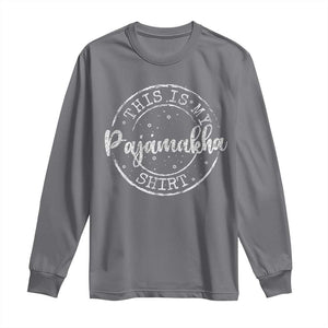 Funny Hanukkah Long Sleeve Shirt This is My Pajamakah Pajama Gift TS10 Charcoal Print Your Wear