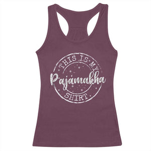 Funny Hanukkah Racerback Tank Top This is My Pajamakah Pajama Gift TS10 Maroon Print Your Wear