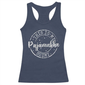 Funny Hanukkah Racerback Tank Top This is My Pajamakah Pajama Gift TS10 Navy Print Your Wear