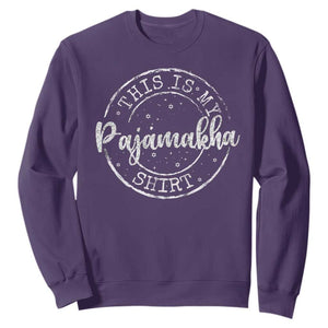 Funny Hanukkah Sweatshirt This is My Pajamakah Pajama Gift TS10 Purple Print Your Wear