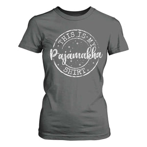 Funny Hanukkah T Shirt For Women This is My Pajamakah Pajama Gift TS10 Dark Heather Print Your Wear