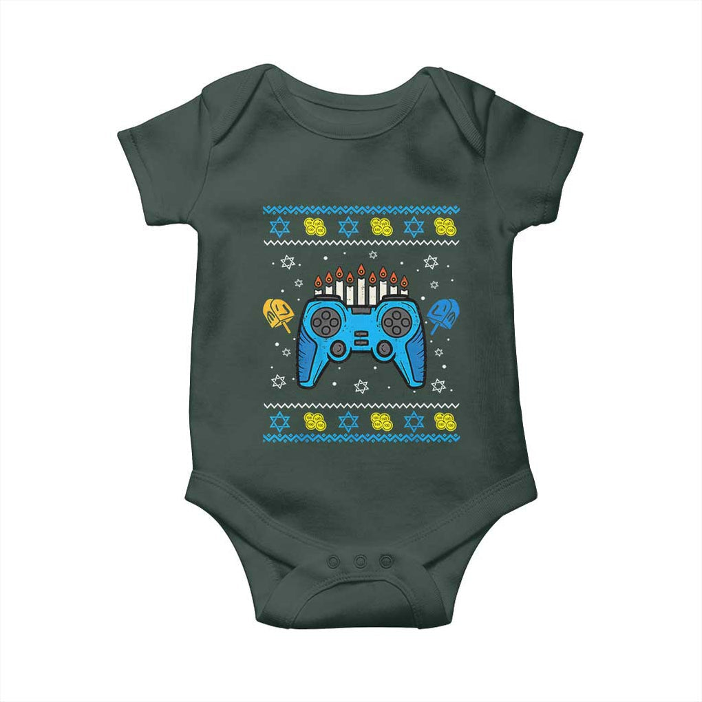 Happy Hanukkah Baby Onesie Jewish Video Game Gamer Ugly Hanukkah Chanukah TS10 Print Your Wear
