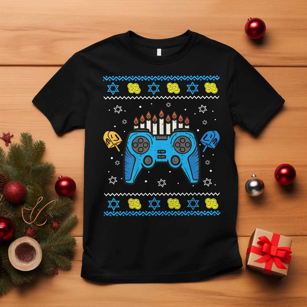 Happy Hanukkah T Shirt Jewish Video Game Gamer Ugly Hanukkah Chanukah TS10 Black Print Your Wear