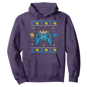 Happy Hanukkah Hoodie Jewish Video Game Gamer Ugly Hanukkah Chanukah TS10 Purple Print Your Wear