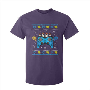 Happy Hanukkah T Shirt For Kid Jewish Video Game Gamer Ugly Hanukkah Chanukah TS10 Purple Print Your Wear