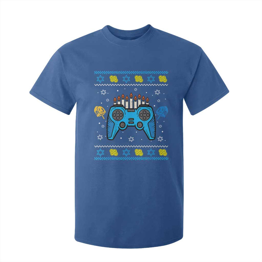 Happy Hanukkah T Shirt For Kid Jewish Video Game Gamer Ugly Hanukkah Chanukah TS10 Royal Blue Print Your Wear