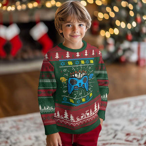 Happy Hanukkah Ugly Christmas Sweater Jewish Video Game Gamer Ugly Hanukkah Chanukah TS10 Christmas Print Your Wear