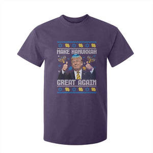 Happy Hanukkah T Shirt For Kid Make Hanukkah Great Again Funny Trump Ugly TS10 Purple Print Your Wear
