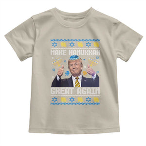 Happy Hanukkah Toddler T Shirt Make Hanukkah Great Again Funny Trump Ugly TS10 Sand Print Your Wear