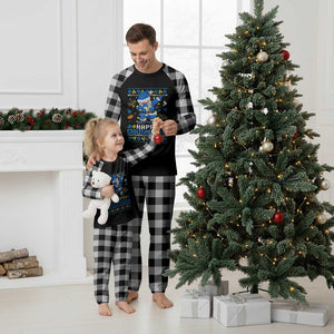 Happy Chrismukkah Merry Xmas Hanukkah Plaid Pajama Set Dabbing Santa Ugly Chanukah Jewish TS10 White Plaid Print Your Wear