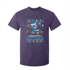 Happy Chrismukkah Merry Christmas Hanukkah T Shirt For Kid Dabbing Santa Ugly Chanukah Jewish TS10 Purple Print Your Wear