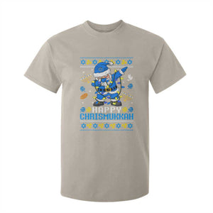 Happy Chrismukkah Merry Christmas Hanukkah T Shirt For Kid Dabbing Santa Ugly Chanukah Jewish TS10 Sand Print Your Wear