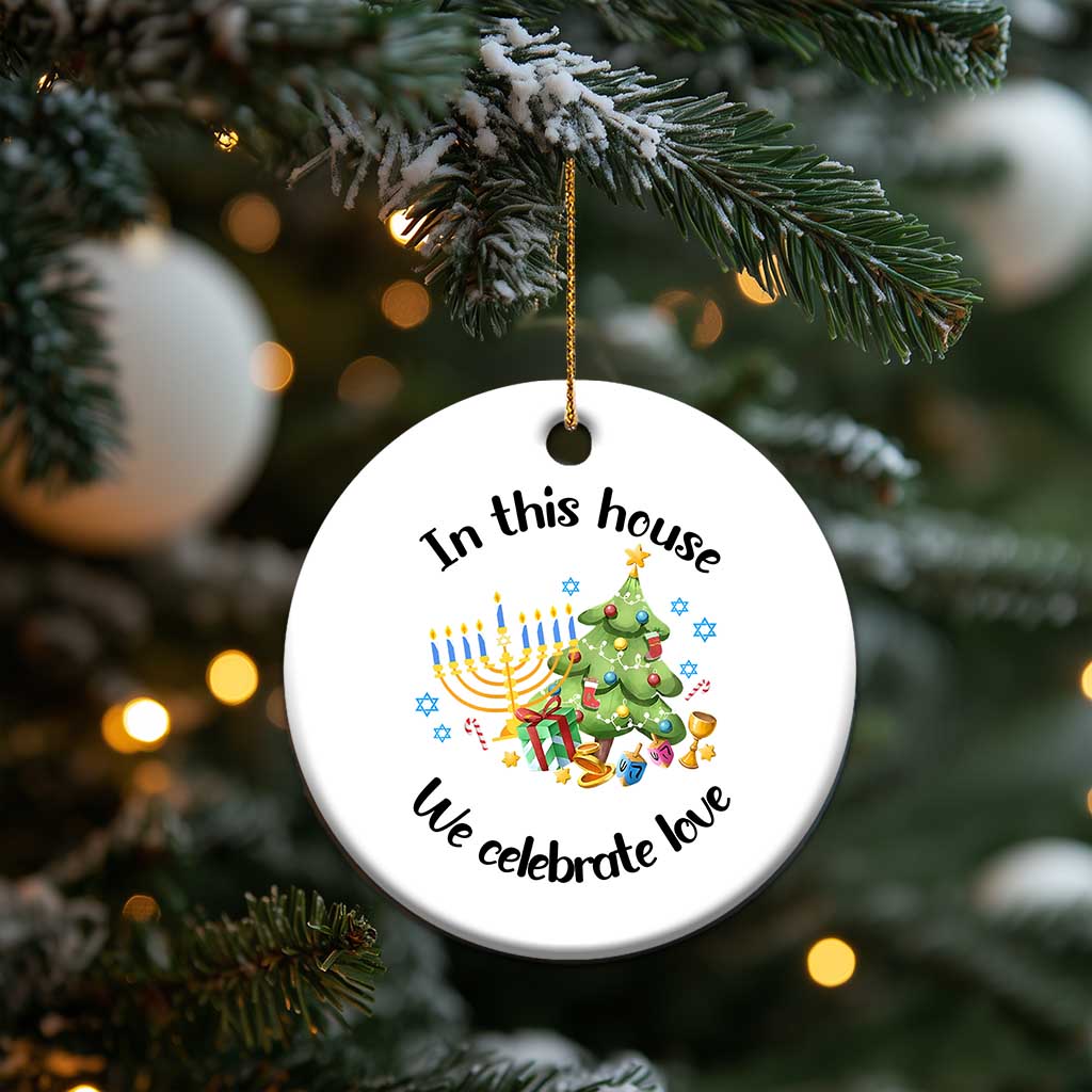 Xmas Hanukkah Gifts Christmas Ornament Happy Chrismukkah Jewish Holiday Christmas Spiritual Gifts 2024 TS10 Print Your Wear