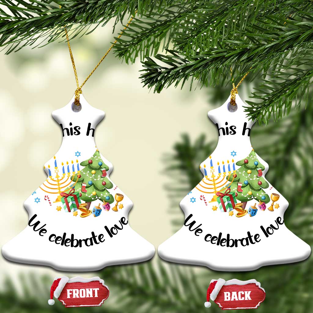 Xmas Hanukkah Gifts Christmas Ornament Happy Chrismukkah Jewish Holiday Christmas Spiritual Gifts 2024 TS10 Christmas Tree White Print Your Wear