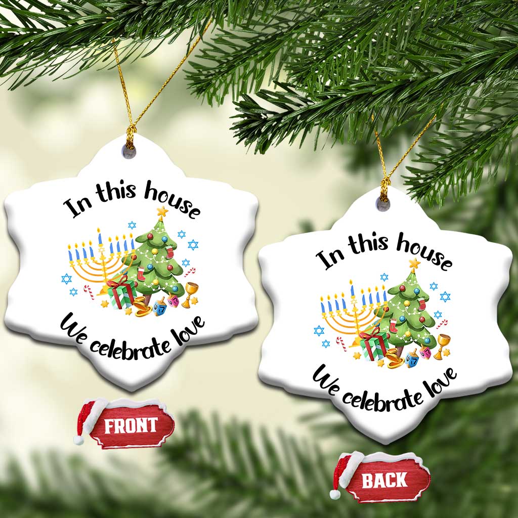 Xmas Hanukkah Gifts Christmas Ornament Happy Chrismukkah Jewish Holiday Christmas Spiritual Gifts 2024 TS10 Snow Flake White Print Your Wear