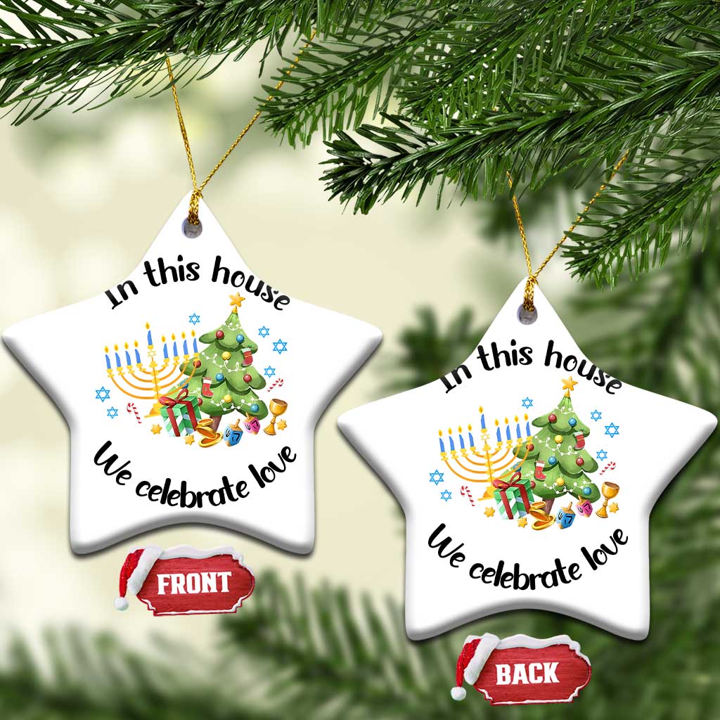 Xmas Hanukkah Gifts Christmas Ornament Happy Chrismukkah Jewish Holiday Christmas Spiritual Gifts 2024 TS10 Star White Print Your Wear