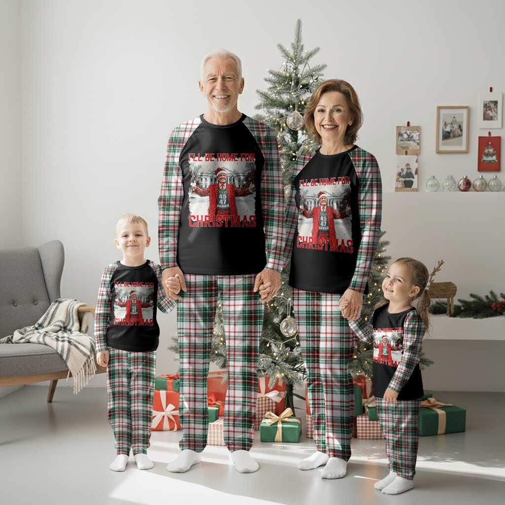 Xmas Trump Plaid Pajama Set I'll Be Home For Christmas Daddy's Home TS10 Christmas Plaid Print Your Wear
