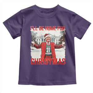 Christmas Trump Toddler T Shirt I'll Be Home For Christmas Daddy's Home TS10 Purple Print Your Wear