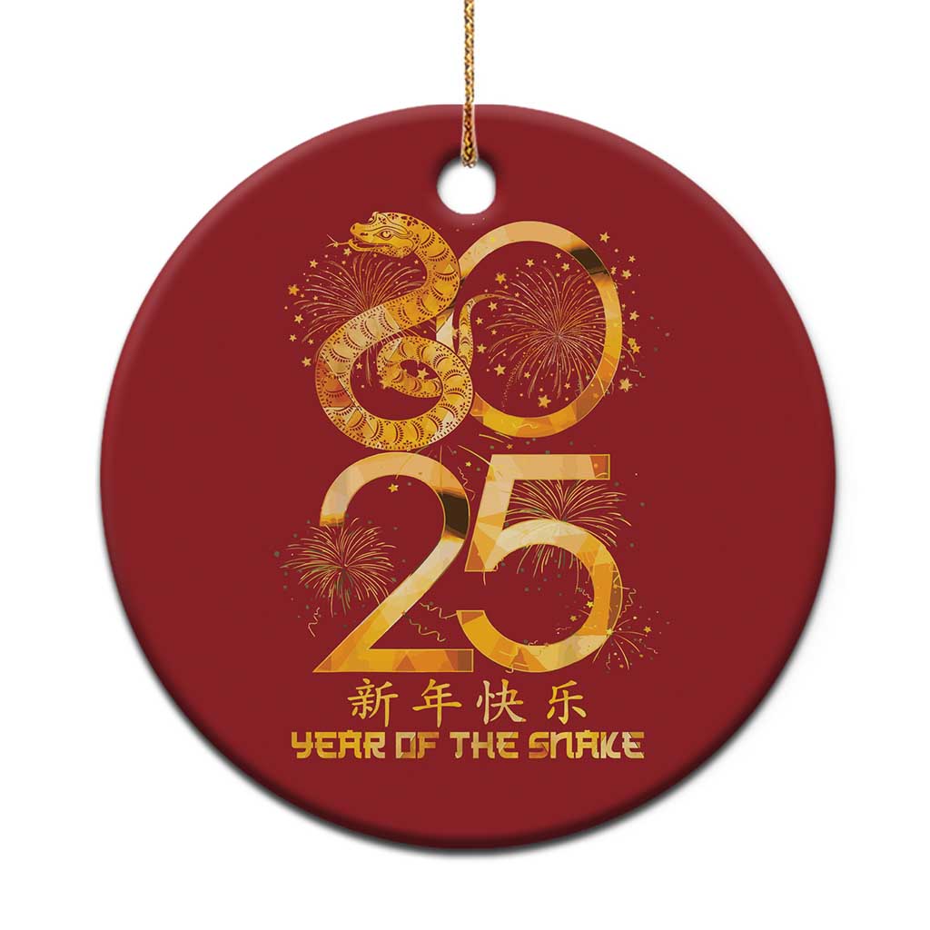 Lunar New Year 2025 Christmas Ornament Chinese Year Of The Snake Red Decor for Luck TS10 Print Your Wear