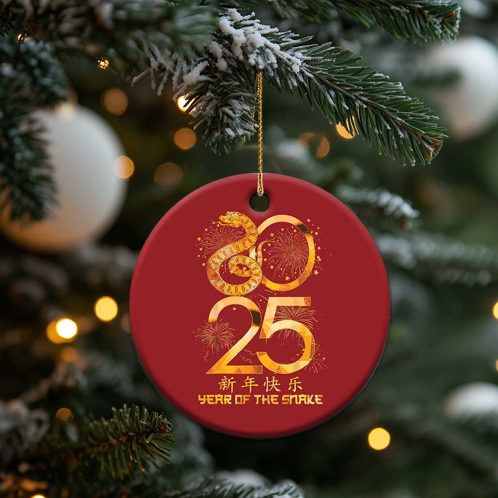 Lunar New Year 2025 Christmas Ornament Chinese Year Of The Snake Red Decor for Luck TS10 Print Your Wear