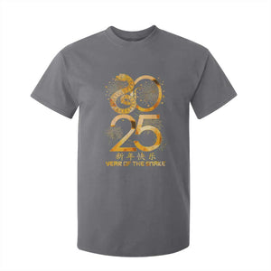 Lunar New Year 2025 T Shirt For Kid Chinese Year Of The Snake TS10 Charcoal Print Your Wear