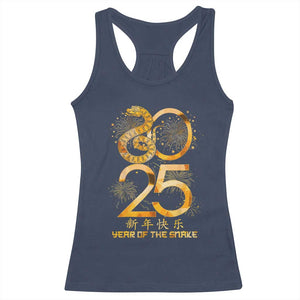 Lunar New Year 2025 Racerback Tank Top Chinese Year Of The Snake TS10 Navy Print Your Wear