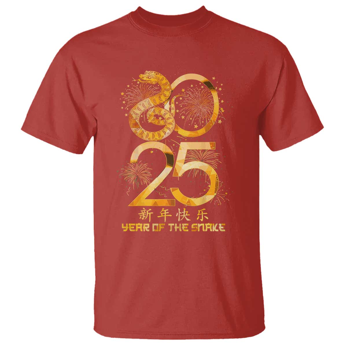 Lunar New Year 2025 T Shirt Chinese Year Of The Snake TS10 Red Print Your Wear