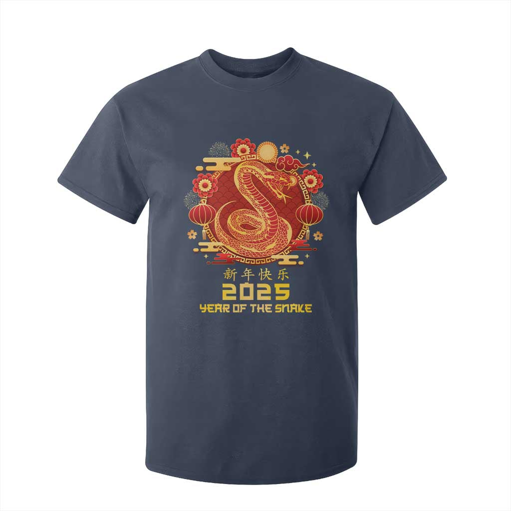 Year Of The Snake 2025 Lunar New Year T Shirt For Kid TS10 Navy Print Your Wear