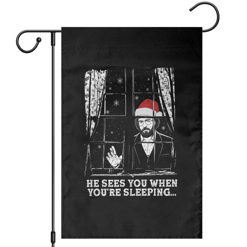Stranger Christmas Garden Flag Funny Murray He Sees You Vintage TS10 Black Print Your Wear