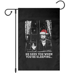 Stranger Christmas Garden Flag Funny Murray He Sees You Vintage TS10 Black Print Your Wear