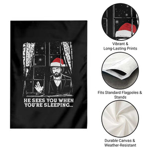 Stranger Christmas Garden Flag Funny Murray He Sees You Vintage TS10 Print Your Wear