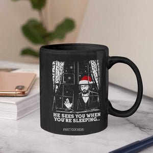 Stranger Christmas Coffee Mug Funny Murray He Sees You Vintage TS10 Print Your Wear