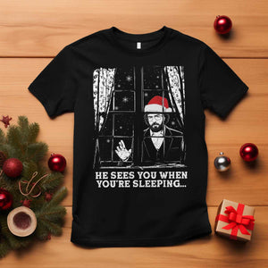 Stranger Christmas T Shirt Funny Murray He Sees You Vintage TS10 Black Print Your Wear