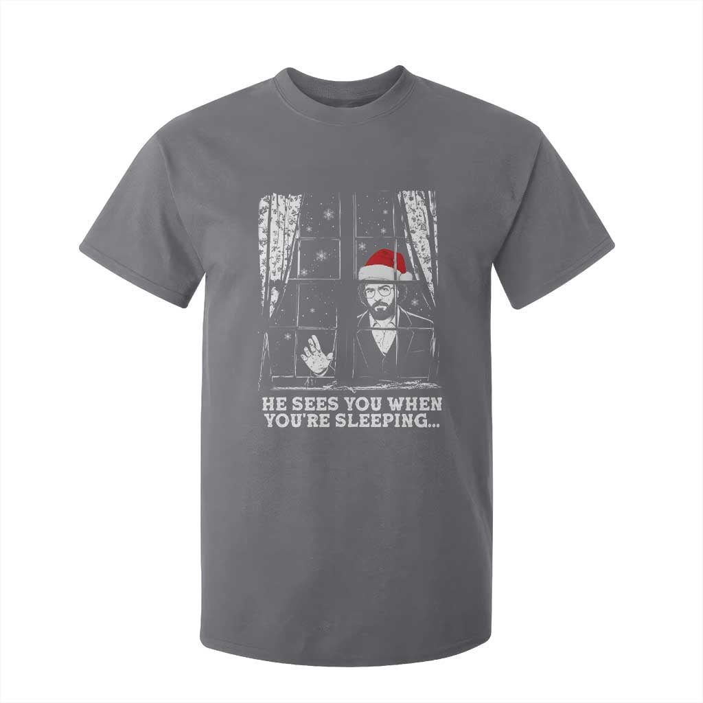 Stranger Christmas T Shirt For Kid Funny Murray He Sees You Vintage TS10 Charcoal Print Your Wear