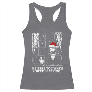 Stranger Christmas Racerback Tank Top Funny Murray He Sees You Vintage TS10 Charcoal Print Your Wear