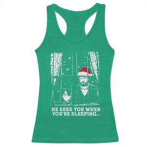 Stranger Christmas Racerback Tank Top Funny Murray He Sees You Vintage TS10 Irish Green Print Your Wear