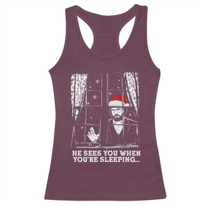 Stranger Christmas Racerback Tank Top Funny Murray He Sees You Vintage TS10 Maroon Print Your Wear
