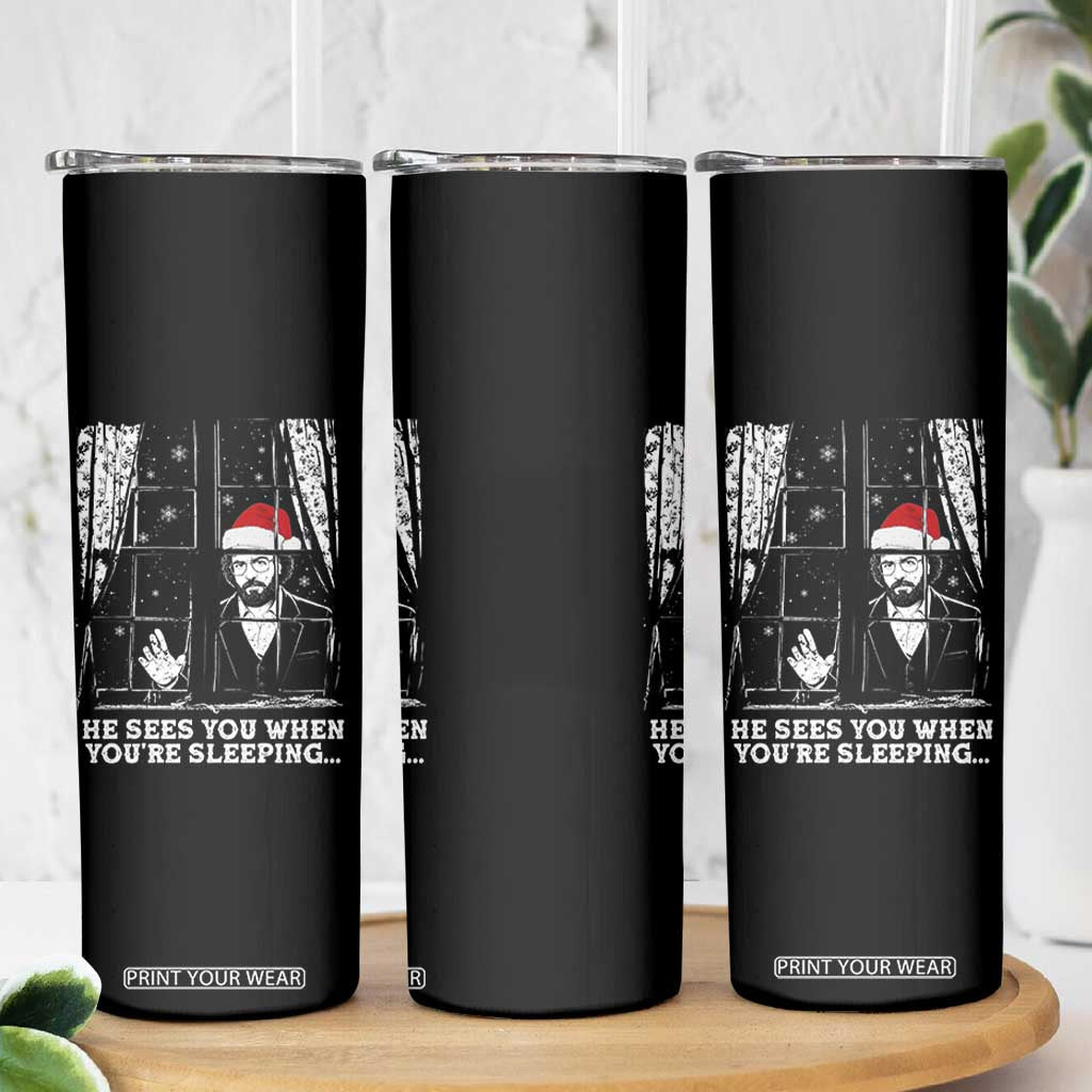 Stranger Christmas Skinny Tumbler Funny Murray He Sees You Vintage TS10 Print Your Wear