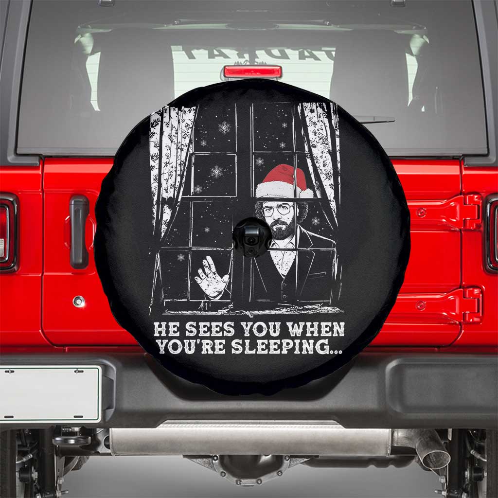 Stranger Christmas Spare Tire Cover Funny Murray He Sees You Vintage TS10 Black Print Your Wear