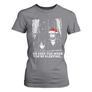 Stranger Christmas T Shirt For Women Funny Murray He Sees You Vintage TS10 Charcoal Print Your Wear