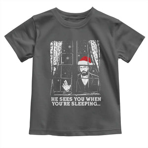 Stranger Christmas Toddler T Shirt Funny Murray He Sees You Vintage TS10 Dark Heather Print Your Wear