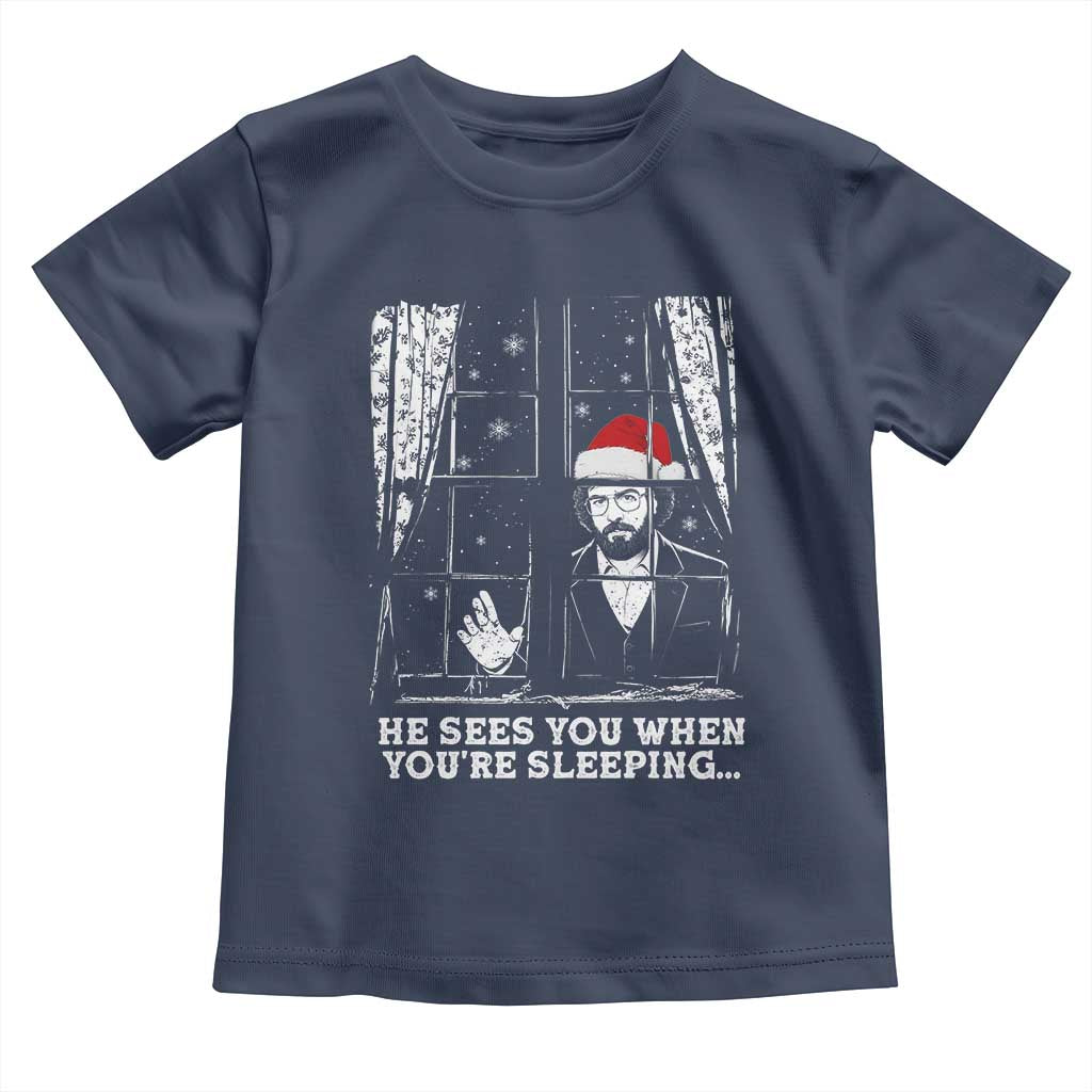 Stranger Christmas Toddler T Shirt Funny Murray He Sees You Vintage TS10 Navy Print Your Wear