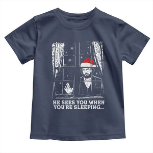 Stranger Christmas Toddler T Shirt Funny Murray He Sees You Vintage TS10 Navy Print Your Wear