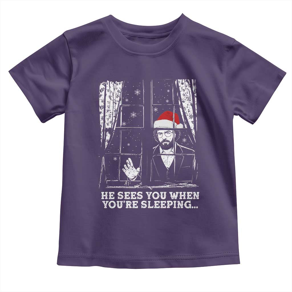 Stranger Christmas Toddler T Shirt Funny Murray He Sees You Vintage TS10 Purple Print Your Wear