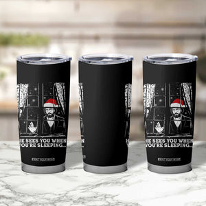 Stranger Christmas Tumbler Cup Funny Murray He Sees You Vintage TS10 Print Your Wear