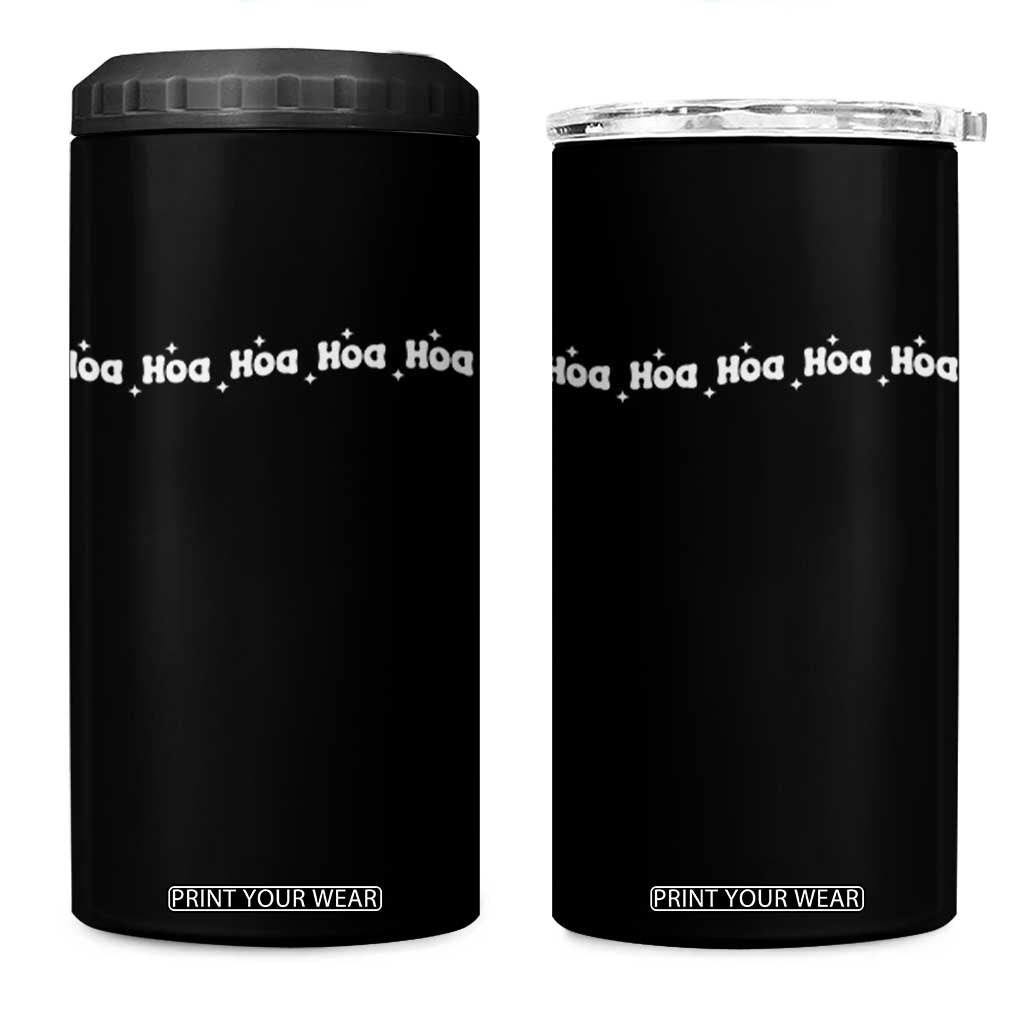 Hoa Hoa Hoa 4 in 1 Can Cooler Tumbler Funny Book Lover TS10 One Size: 16 oz Black Print Your Wear