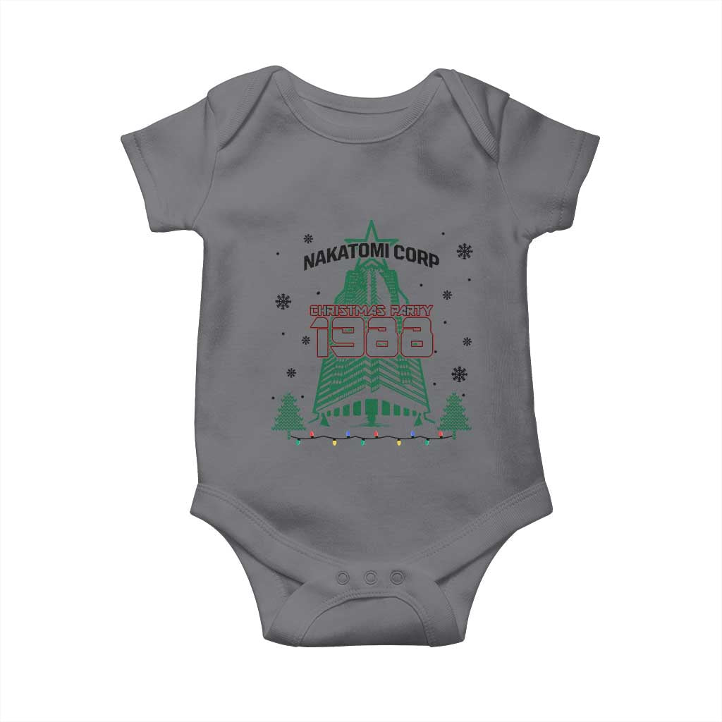 Vintage Nakatomi Plaza 1988 Christmas Party Baby Onesie TS10 Charcoal Print Your Wear