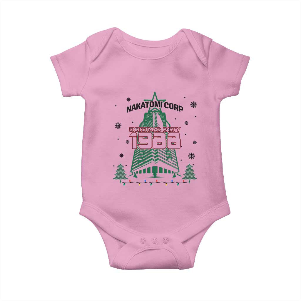 Vintage Nakatomi Plaza 1988 Christmas Party Baby Onesie TS10 Light Pink Print Your Wear