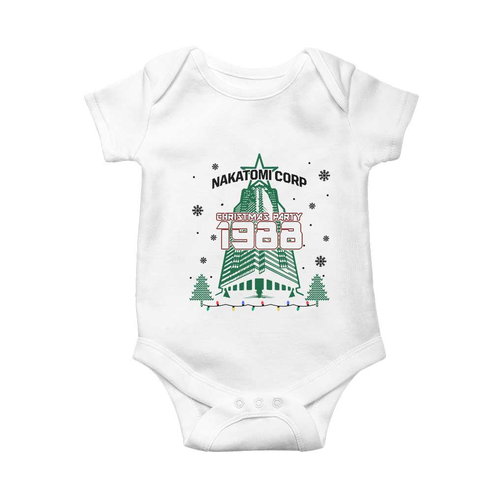 Vintage Nakatomi Plaza 1988 Christmas Party Baby Onesie TS10 White Print Your Wear