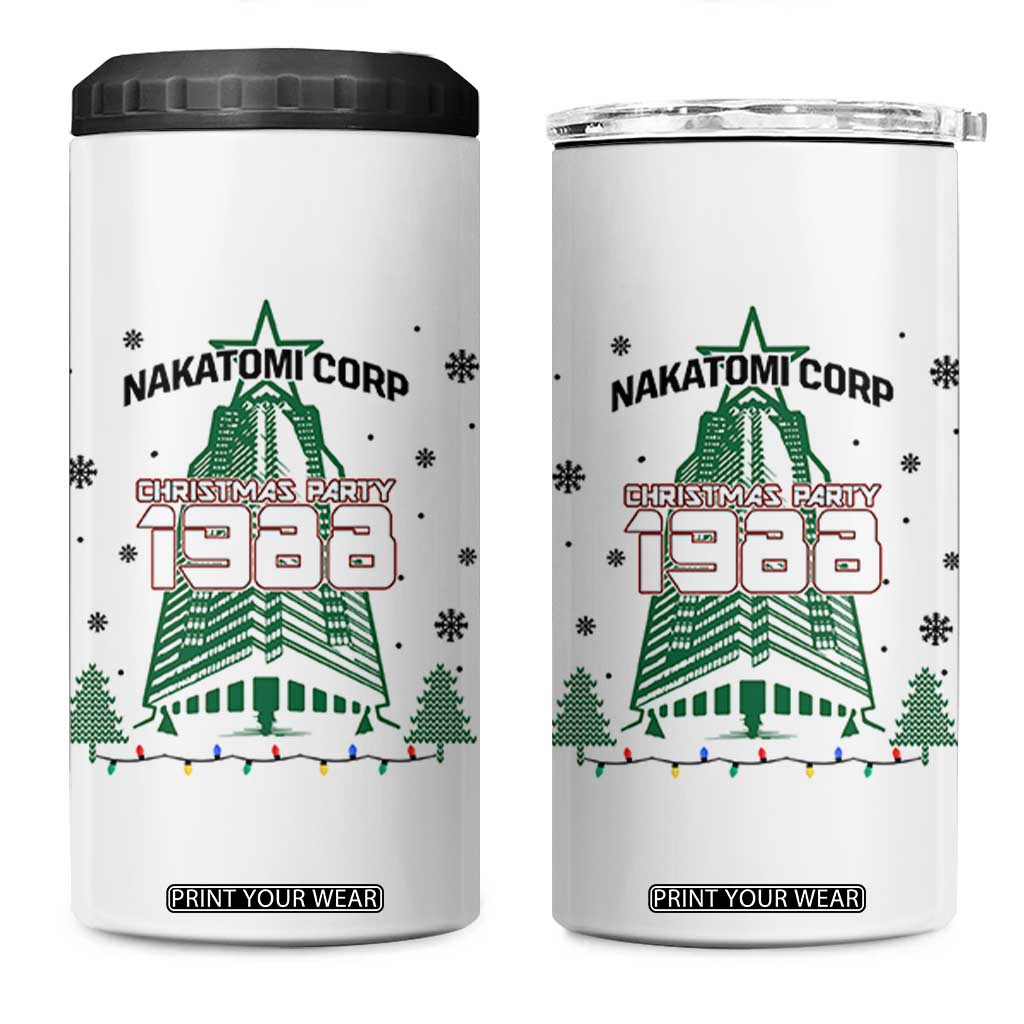 Vintage Nakatomi Plaza 1988 Christmas Party 4 in 1 Can Cooler Tumbler TS10 One Size: 16 oz White Print Your Wear